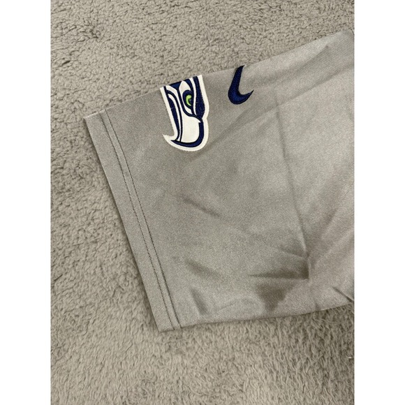 Seattle Seahawks Jersey Mens 44 Gray NFL Football Russell Wilson Nike On Field - Picture 6 of 16